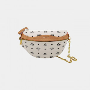 woman waist pack beige la tour eiffel
